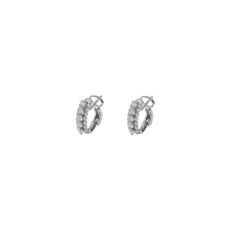 Boucles d'oreilles Isabelle Barrier en or blanc et diamants naturels